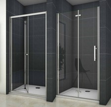 Bifold Shower Door Frameless Framed Glass Enclosure Cubicle Screen Panel