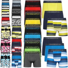 Mens 3 Pack Shorts Designer Crosshatch Boxers Underwear Boxer Trunks Warbler