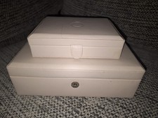 Pandora Vintage Leather Lockable Jewellery Large Box & Small Box Pink X2