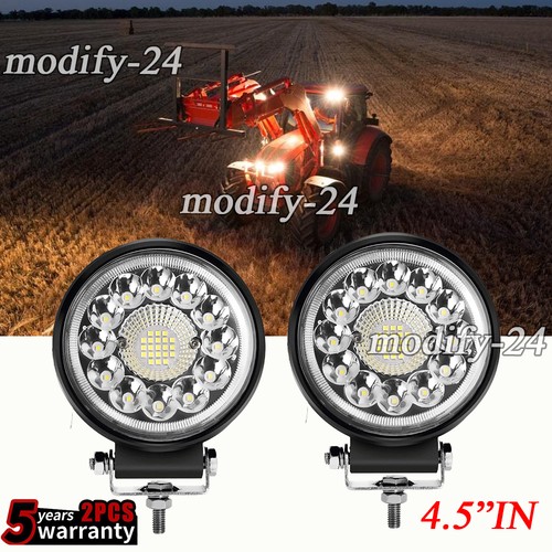 Round white led work - 4.5",