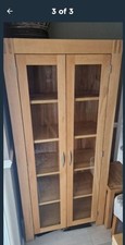 Solid Oak Cabinet with Glass