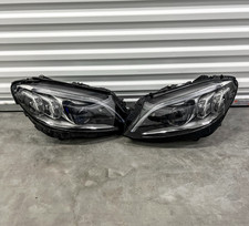 Genuine Pair Mercedes-Benz C CLASS W205 18 - 20 Multi Beam Headlights