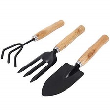 Gardening Tools kit Hand Cultivator, Small Trowel, Garden Fork (Set of 3)