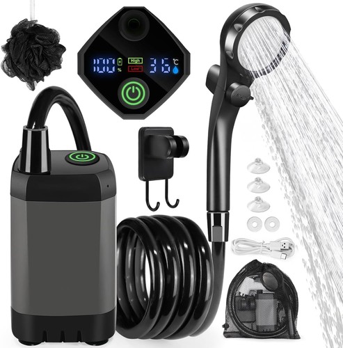Portable camping shower usb - portable,