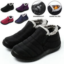 Mens Winter Warm Faux Fur Lined Waterproof Non-slip Snow Ankle Boots Shoes