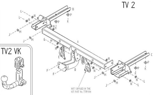 Towtrust fixed flange - towtrust, towbar