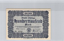 Germany Notgeld Ohligs 100 000