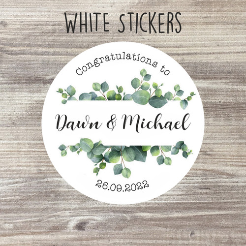 Personalised wedding stickers - wedding,
