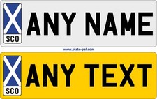 SCOTLAND FLAG NUMBER PLATE FOR