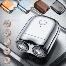 Waterproof Portable USB Men's Shaver, Mini Double Head Washable Electric Razor