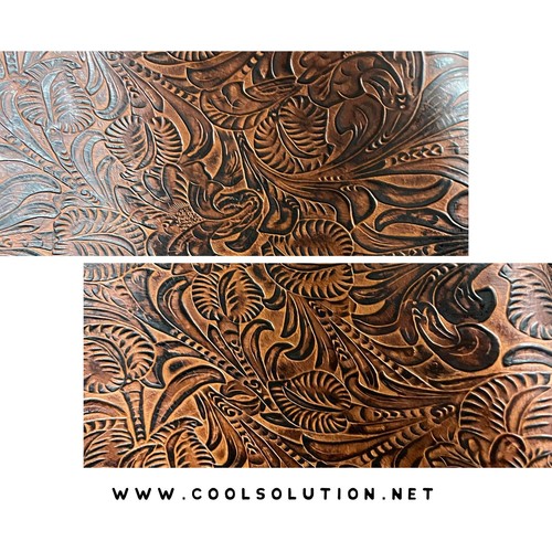 Embossed leather floral - leather,