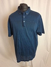 Jasper Conran Short Sleeve Polo Shirt Smart Casual Designer Blue XL A3305