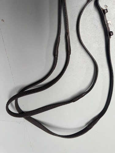 Brown leather reins - brown,