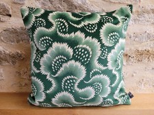 HARLEQUIN Henry Holland Ludaix Matcha &  Green Velvet Fabric Cushion Cover