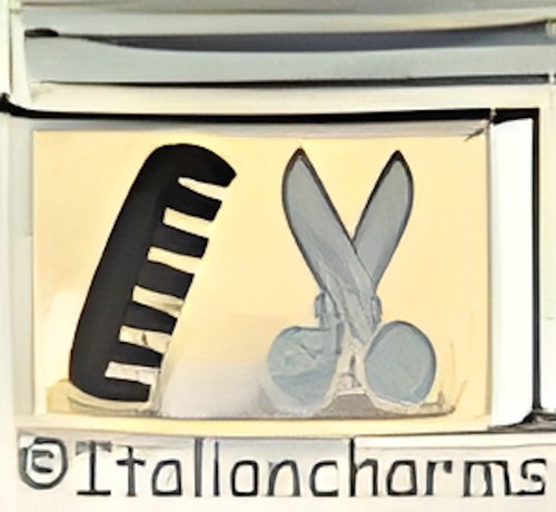 Comb scissors enamel - comb,