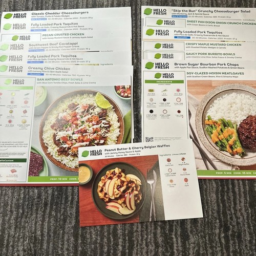 Hello fresh recipe cards lot - recipe,