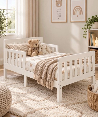 White wooden toddler - wooden,