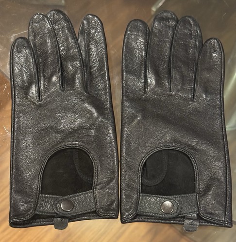 Mens black leather driving - mens,