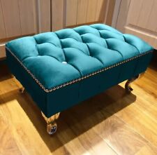 Upholstered Chesterfield Footstool Pouffe Seat Stool Home Chair Foot stool Bench