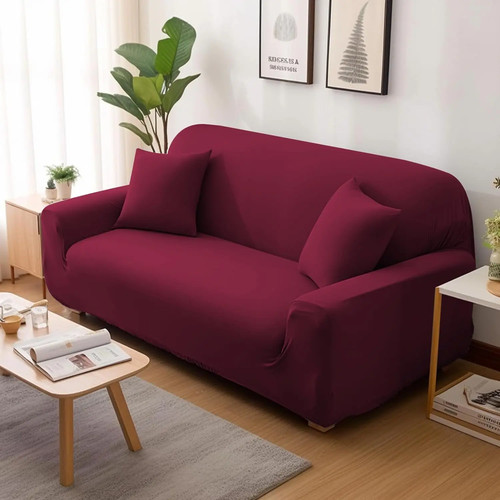 Solid color elastic sofa - elastic,
