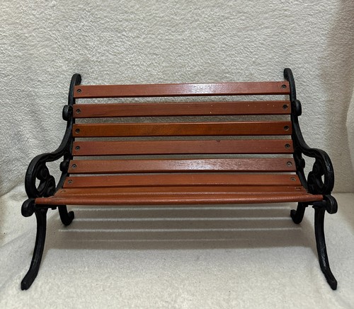 Wrought iron wood bench
