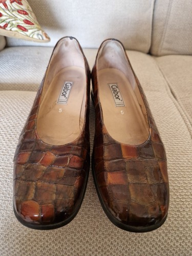 Gabor brown leather ladies - brown,