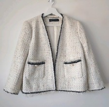 Zara Ivory Boucle Short