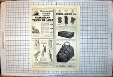 Old Print Adverts Canadian Tours White Star Line Gloves Suit Case Kit Bags 1928