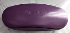 560. Specsavers Eye Glasses Case Purple Hard Shell Vision Cover Holder Snap Shut