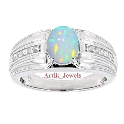 Natural fire opal and - and, cz