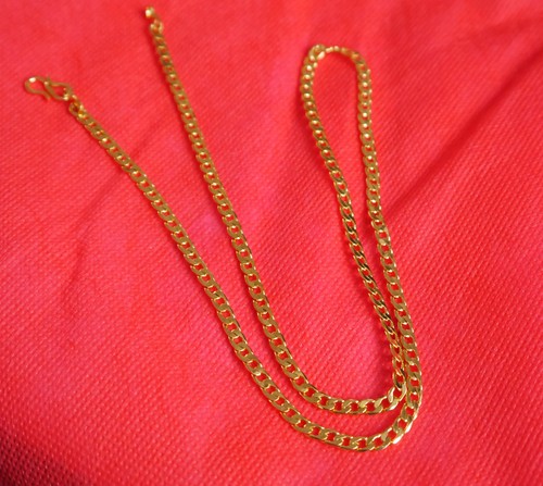 22k carat gold plated chain - gold,