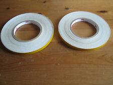 10mm 50m +45m REFLECTIVE Self Adhesive Stripe Vinyl 3M Tape Sticker AMBER YELLOW