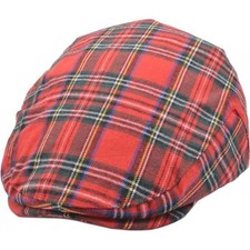 Scottish Tartan Flat Cap
