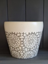 Scheurich Planter Plant Pot Grey Geometric Made In Germany