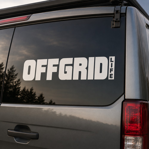 Off grid life - grid, decal