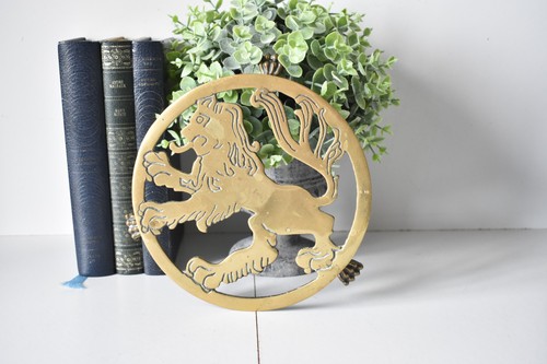 Vintage brass trivet - vintage, pot