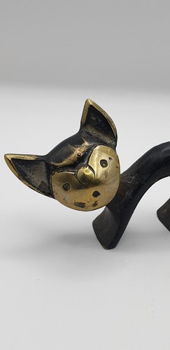 Vintage bronze cat - bronze, ring