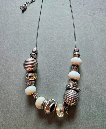 Silver tone snake chain - silver,