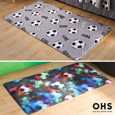 Football Kids Rug Modern Fun Non Slip Area Play Mat Washable Bedroom Soft Carpet