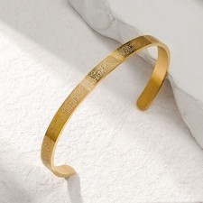 18K Yellow Gold Filled Bracelet Bangle Classic Women's Jewellery Gifts 6MM Width