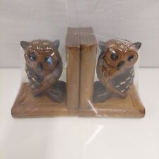 OWL Wooden Bookends