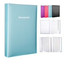 Large Blue Memo Slip In Photo Album Holds 300 6 x 4 Photos (10x15cm)