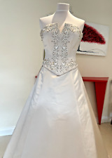 VEROMIA 2 PIECES  WEDDING DRESS gold UK 6-8  a-line rrp £950