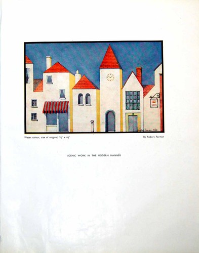 Antique old print - scenic, work