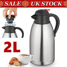 2L S/Steel Vacuum Kettle Flask Dispenser Hot Cold Tea Coffee Insulated Air Pot