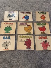 Mr Men Books Baa Croak Puff Squark Moo Grizzle Cluck Oink Neigh