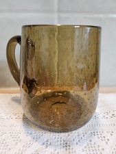 Vintage art glass golden amber - art,