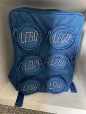 Official Lego brick novelty backpack bag. Blue 8 dot. From Legoland. 850903.RARE