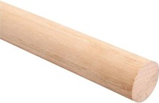 35mm Oak Dowel 381mm (15") Length, Wood Turning / Rolling Pin / Handle Blank