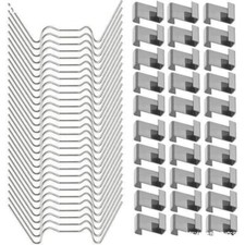 100Pcs Greenhouse Window Clips for Glass Pane Fixing Stainless Steel W & Z Clips